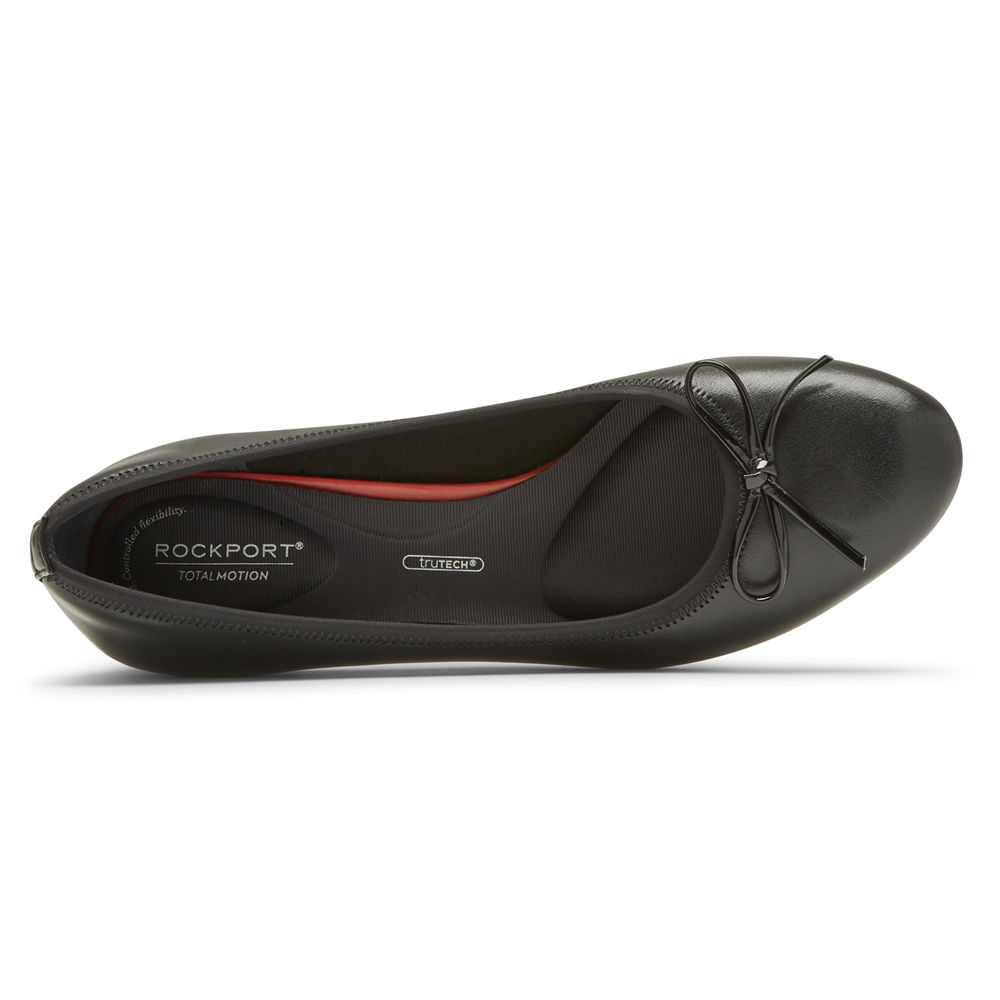 Pumps Rockport Mujer Mexico - Total Motion Sydney Bow Negros - JBQAE9813